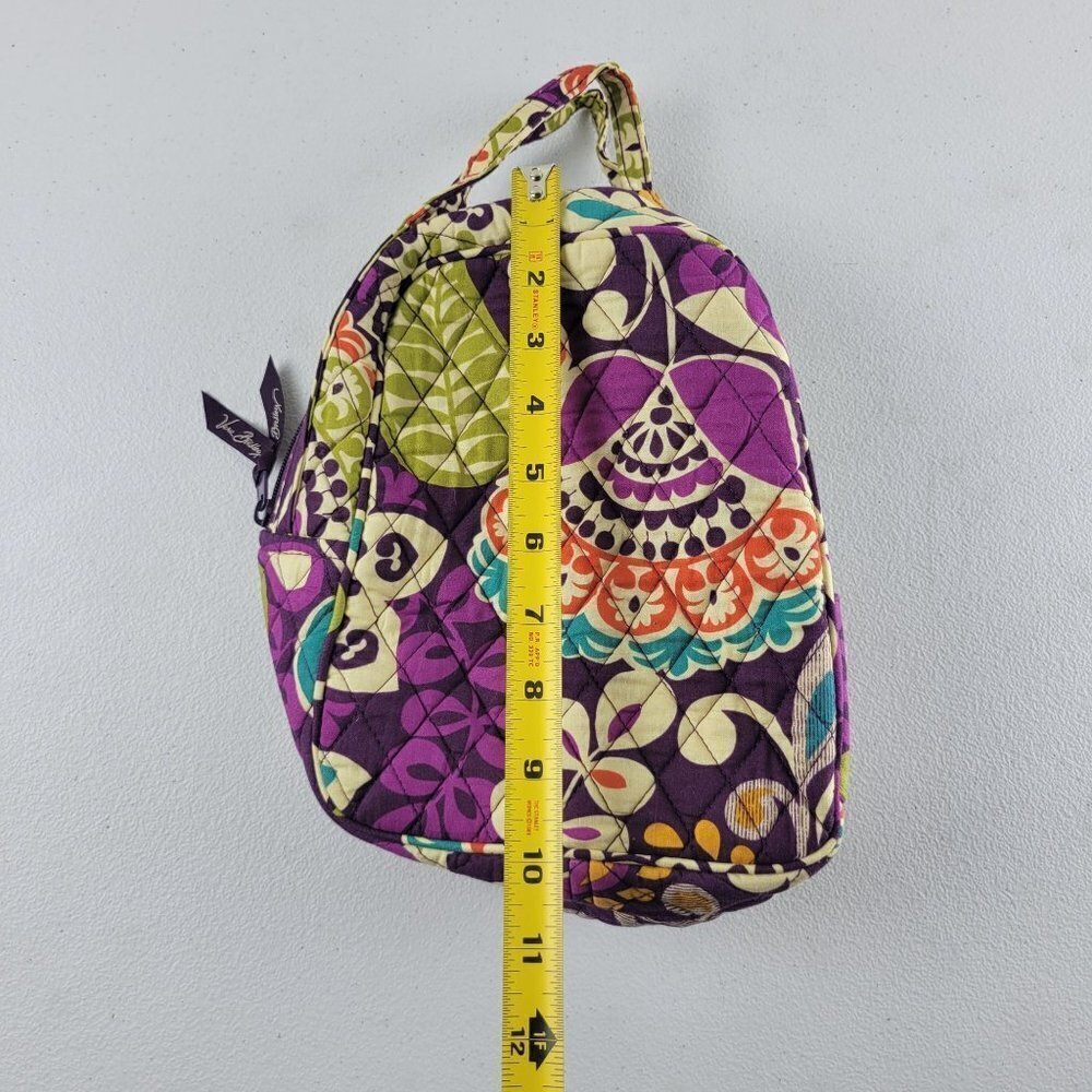 Vera Bradley Cotton Plum Crazy Quilted Lunch Bag Top Zip Insulated Women - Picture 12 of 12